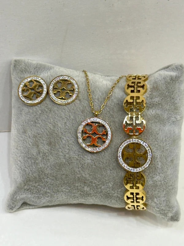 Stainless Steel diamantés Set