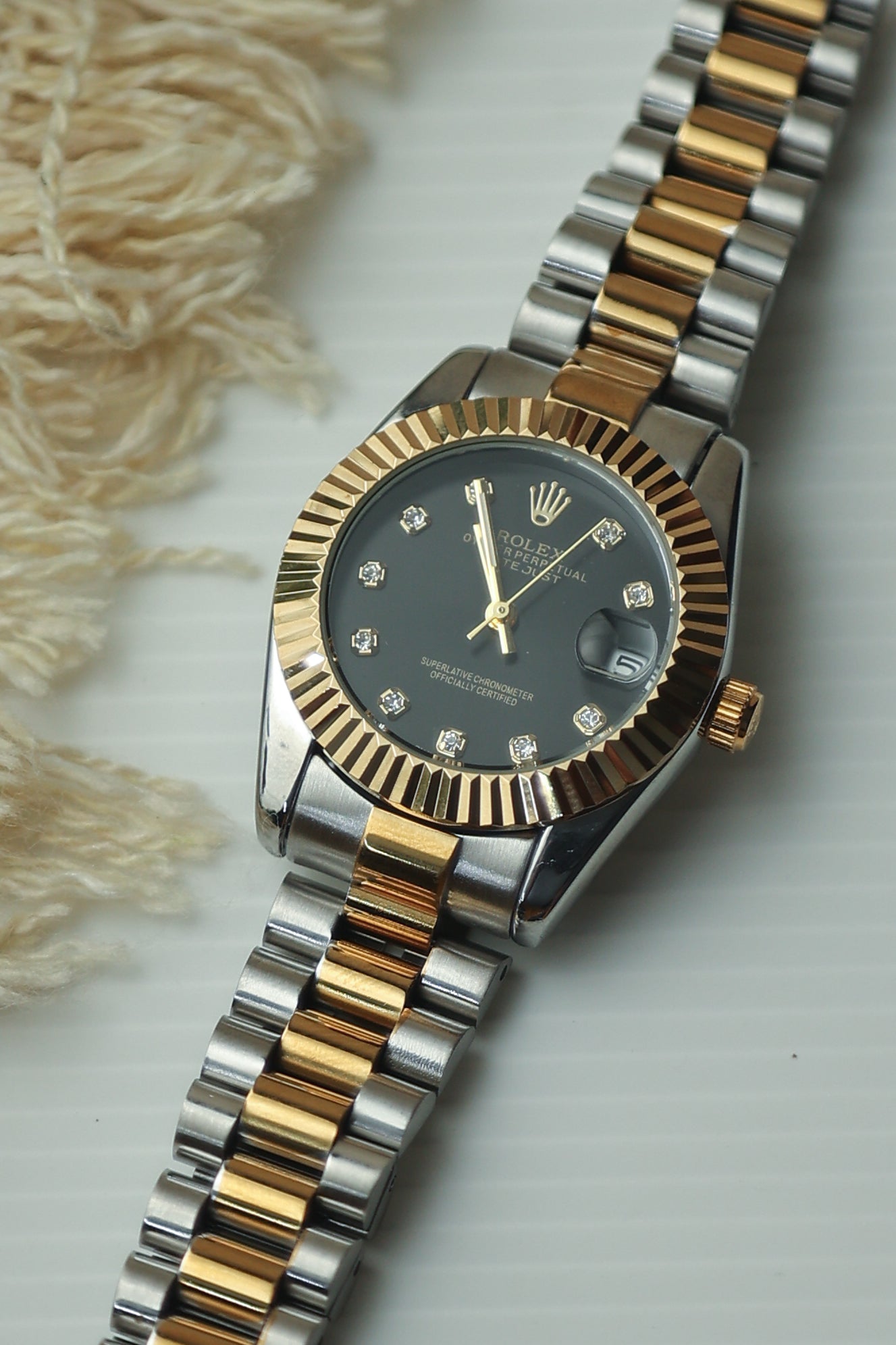 Premium Rolex TwoTone Black