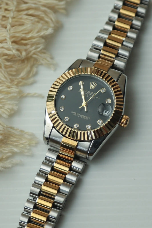 Premium Rolex TwoTone Black