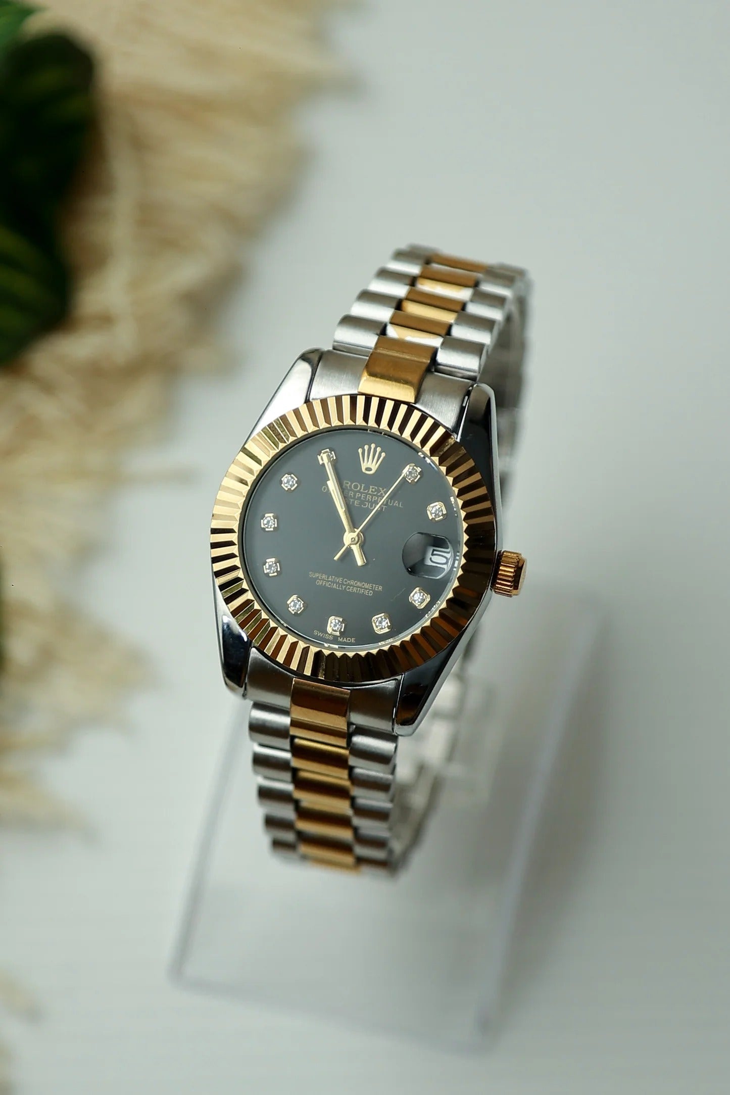 Premium Rolex TwoTone Black